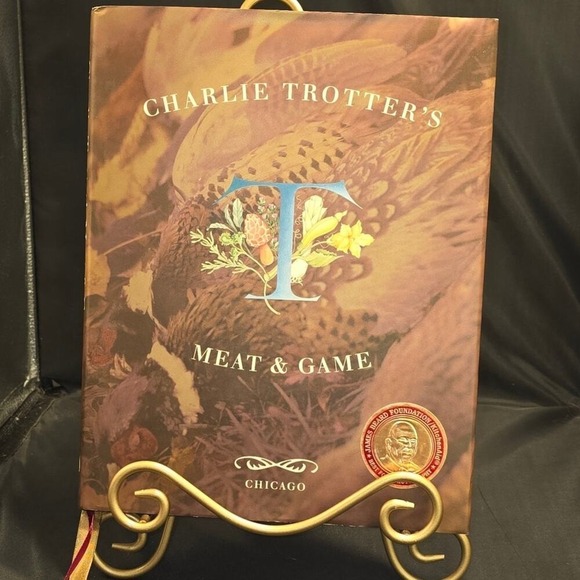Charlie Trotter's Meat and Game2001 1st ed. w/signed personal note/letterhead.